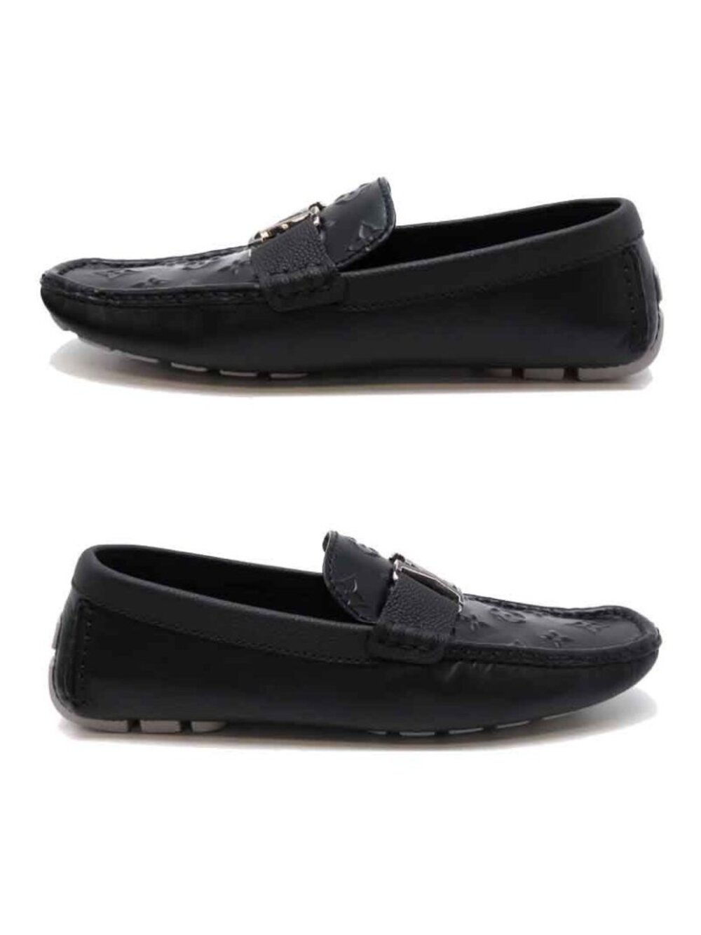 Louis Vuitton Monte Carlo Line Size 26.5 Black Loafers - Picture 6 of 9